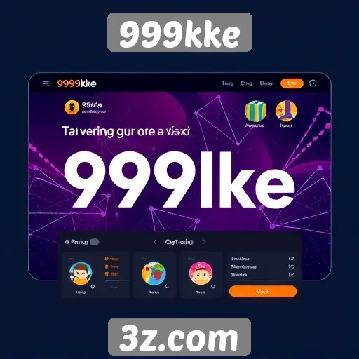 Interface do usuário do site 999kke em foco